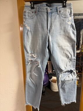 Abercrombie & Fitch Light Blue High-Rise Slim Jeans